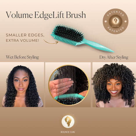 Curly Hair Volumizing Brushes - Bounce Curls Added to it EdgeLift Brush Collection (TrendHunter.com)