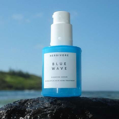 Gentle Acne Serums - Blue Wave is Herbivore's New Salicylic Acid Acne Treatment (TrendHunter.com)