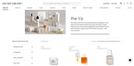 Digital Cosmetics Pop-Ups - Oh My Cream! Launched a Digital Pop-Up to Showcase Nine Brands (TrendHunter.com)