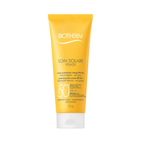 Non-Sticky Face Sunscreens - The BIOTHERM SUN CARE FACE SPF50+ Formula is Lightweight (TrendHunter.com)