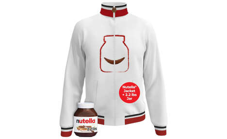 Celebratory Hazelnut Spread Jackets - The Nutella Zip-Up Marks the Brand's 60th Anniversary (TrendHunter.com)