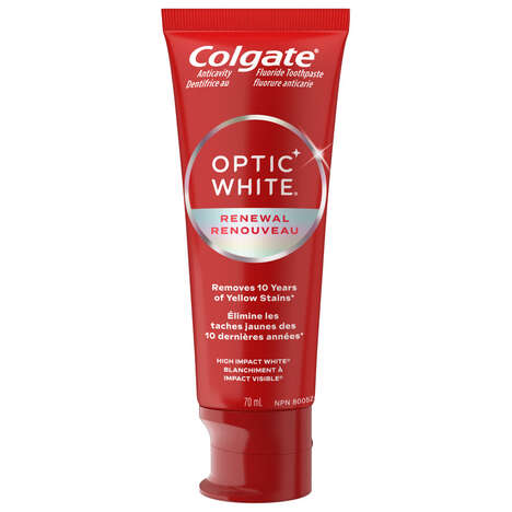 Enamel-Safe Whitening Toothpastes - The Colgate Optic White Renewal Toothpaste is Effective & Safe (TrendHunter.com)