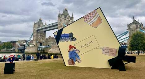 Cartoon-Bear Gift Box Pop-Ups - Jo Malone Celebrates the Paddington Bear Orange Marmalade Fragrance (TrendHunter.com)