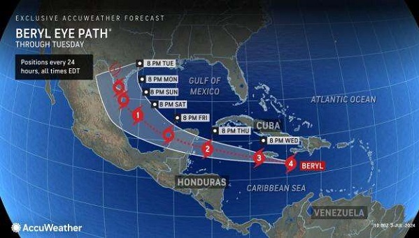 Dangerous Hurricane Beryl blasting Jamaica while racing across Caribbean