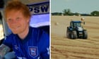 Ed Sheeran celebrates his stake in Ipswich's Tractor Boys – video