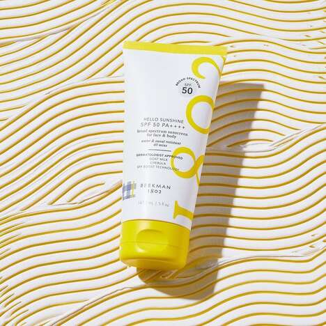 Goat Milk Sunscreens - Hello Sunshine SPF 50 Sunscreen for Face & Body Strengthens the Skin Barrier (TrendHunter.com)