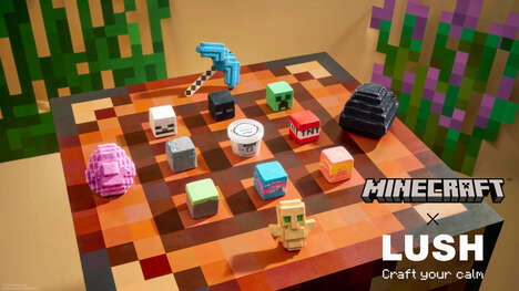 Pixelated Bath Bombs - The Minecraft x Lush Collab Celebrates the Game's 15th Anniversary (TrendHunter.com)