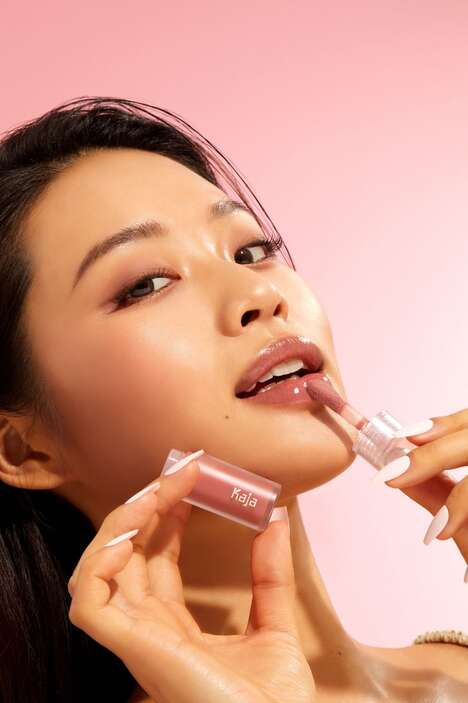 Milky Lip Oil Shades - Kaja's Iconic Juicy Glass Lip Oils Get Three New Milky Shades (TrendHunter.com)