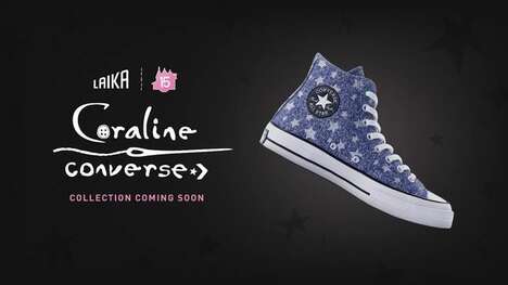 Cinematic Stop-Motion Sneakers - The Converse x Coraline Collection Pays Homage to the Film (TrendHunter.com)