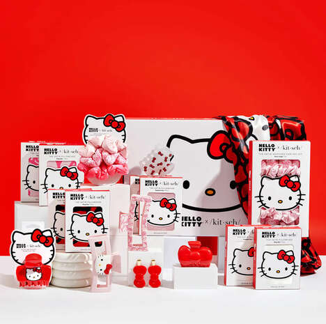 Cartoon-Based Lifestyle Bundles - The Hello Kitty x Kitsch Collab Features Styling Essentials (TrendHunter.com)