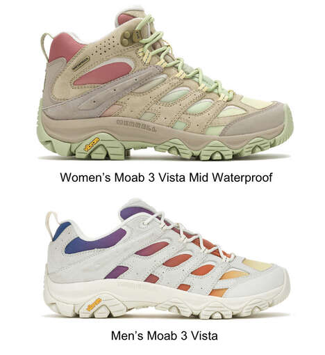 Sunset-Inspired Tonal Hiking Footwear - Merrell Introduce a Moab 3 Visa Collection with Bright Hues (TrendHunter.com)