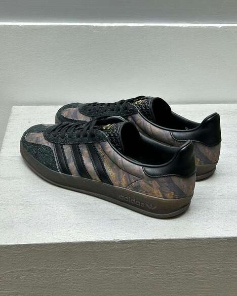 Dynamic Print-Centric Lifestyle Sneakers - Metalwood Studio Creates its Own Gazelle Sneaker (TrendHunter.com)