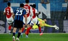 David Raya’s penalty save earns Arsenal Champions League draw at Atalanta