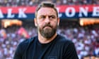 Daniele De Rossi sacked by Roma after winless start to Serie A season