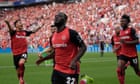 European football: Leverkusen win seven-goal thriller in stoppage time