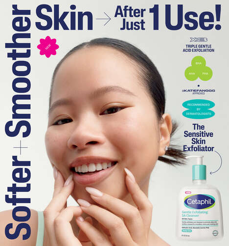 Sensitive Skincare Exfoliators - Cetaphil's Gentle Exfoliating Line Supports Gentle Daily Care (TrendHunter.com)