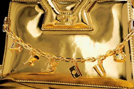 Credit Card-Inspired Golden Bags - LUAR and American Express Join on a Unique Ana Bag (TrendHunter.com)