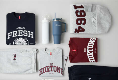 Vintage QSR Collegiate Capsules - The Tim Hortons Varsity Collection Features Dark Colored Hues (TrendHunter.com)