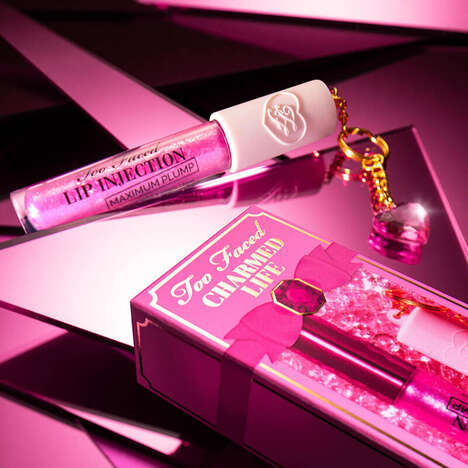 Alluring Plump Gloss Sets - Too Faced Unveiled its Charmed Life Set Featuring a Heart Charm (TrendHunter.com)