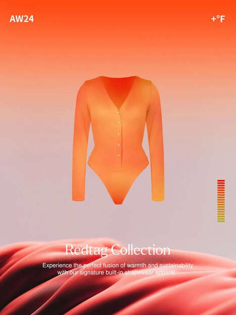 Heat-Retaining Shapewear - The Popilush Redtag Collection Features Coffee Charcoal-Infused Fibers (TrendHunter.com)