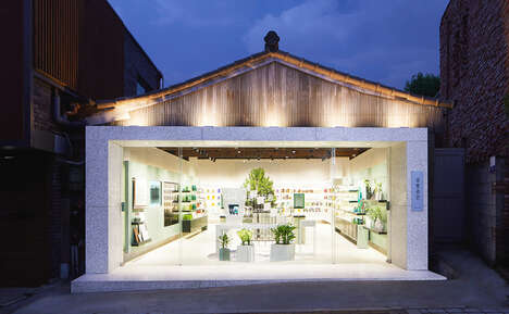 Green Cosmetics Concept Stores - This Innisfree Store Utilizes Bottles in its Architectural Design (TrendHunter.com)