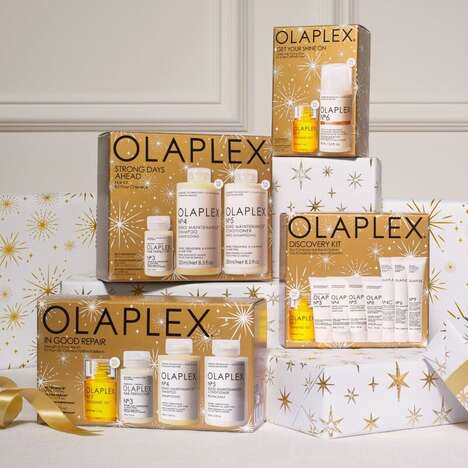 Golden Curated Hair Sets - OLAPLEX Unveiled its 2024 Limited-Edition Holiday Collection (TrendHunter.com)