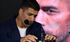 Luis Suárez holds back tears as he announces retirement from international career – video