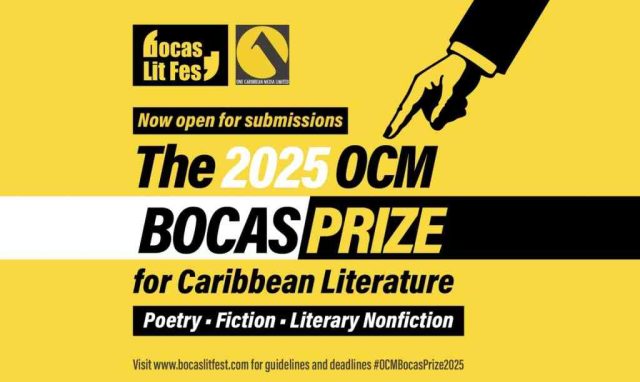 Bocas Lit Fest accepting entries for 2025 OCM prize