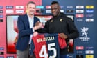Mario Balotelli returns to Serie A after four years to sign for struggling Genoa