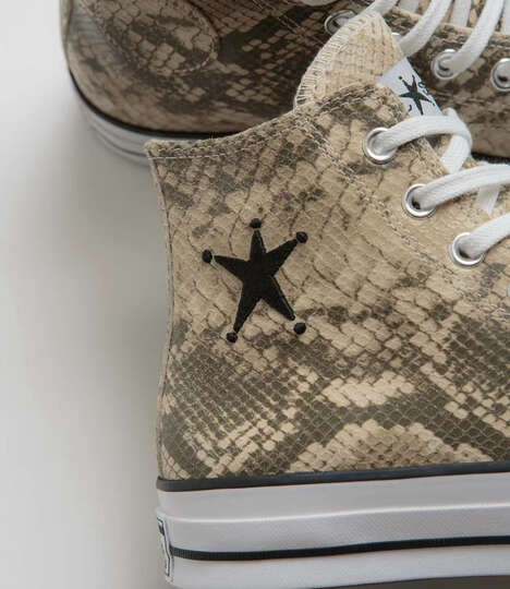 Reptile-Pattern Sleek Sneakers - Stüssy and Converse Unveil Another Pair of Chuck 70s (TrendHunter.com)