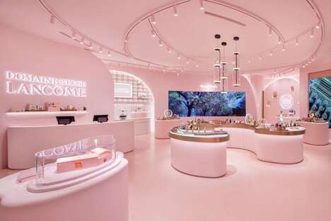 Premium In-Store Experiences - Lancôme's Domaine de la Rose Flagship Offers Discovery Zones (TrendHunter.com)