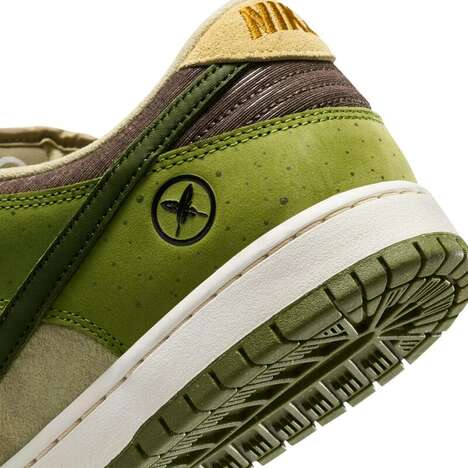 Vegetable-Inspired Tonal Skate Shoes - Yuto Horigome Presents a Nike SB Dunk Low Asparagus Colorway (TrendHunter.com)