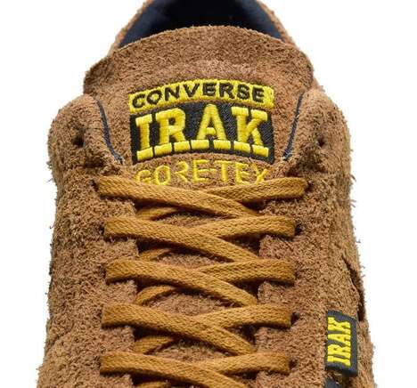 Collaborative Textural Skate Shoes - Converse and IRAK Work Together on a One Star Pro Sneaker (TrendHunter.com)