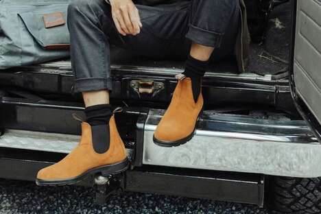 Winterized Suede Chelsea Boots - The Blundstone 2406 Suede Chelsea Boot Handles Inclement Conditions (TrendHunter.com)