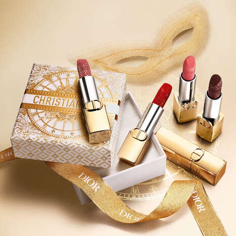 Opulent Velvety Lipsticks - The Rouge Dior Lipstick Velvet Finish is a Holiday Exclusive (TrendHunter.com)