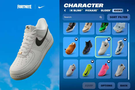 In-Game Digital Sneakers - Nike and Fortnite Launched Four Digital Sneakers (TrendHunter.com)