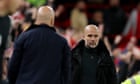 'Maybe I deserve to be sacked': Guardiola laments loss as Slot has 'no empathy' – video