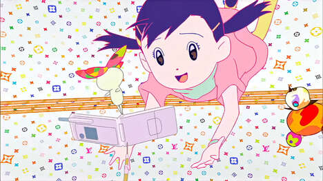 Graphic Fashion Animation Campaigns - Louis Vuitton Remasters Takashi Murakami's Superflat Animation (TrendHunter.com)