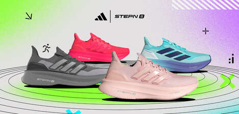 Digital-World-Based Shoe Collections - adidas Debuts the 'STEPN GO x adidas Ultraboost 5' (TrendHunter.com)
