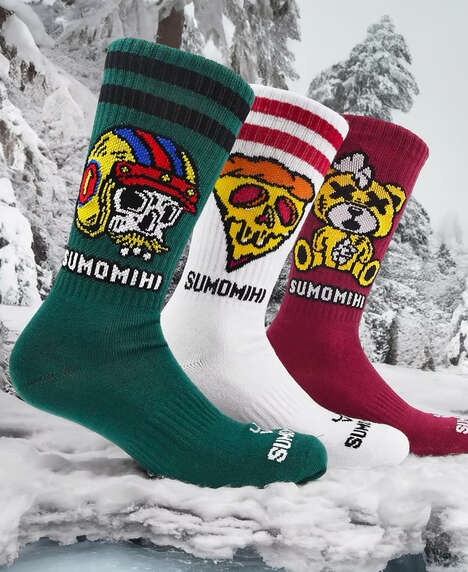 Fashionable Eye-Catching Sock Designs - Sumomihi Offers a Line of Stylish Socks That Will Turn Heads (TrendHunter.com)