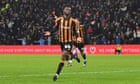 Championship roundup: leaders Leeds drop points in six-goal thriller at Hull