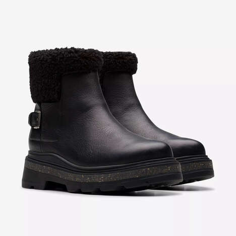 Black Waterproof Boots - The Clarks Hencroft Madi Waterproof Boots Feature Premium Leather (TrendHunter.com)