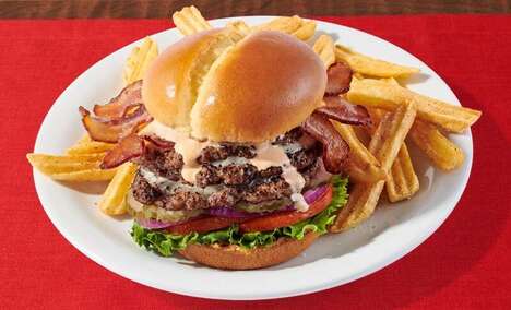 Extra-Meaty Diner Burgers - The Denny's Triple Juicy Burger Has Three Patties (TrendHunter.com)