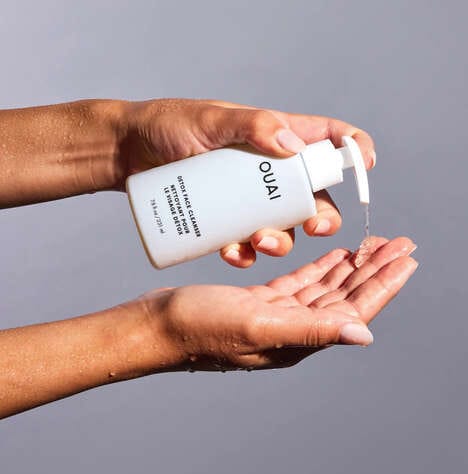 Detoxifying Facial Cleansers - OUAI's Detox Face Cleanser Gleans from Gentle Clarifying Haircare (TrendHunter.com)