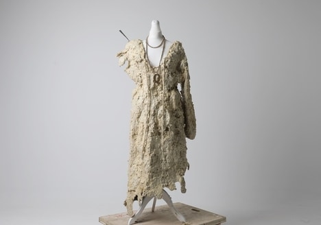 Statement-Making Oatmeal Outfits - Quaker Oats Debuted a Porridge Dress at London Fashion Week (TrendHunter.com)