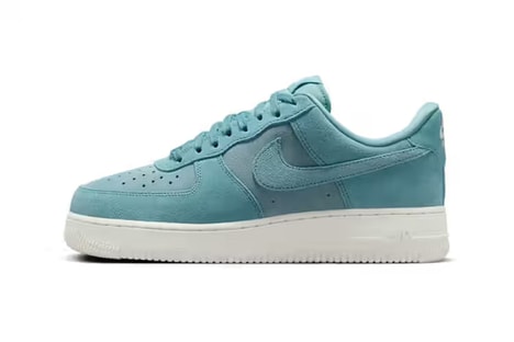 Supple Blue Lifestyle Sneakers - Nike Introduces the Air Force 1 Low in a Blue Suede Build (TrendHunter.com)