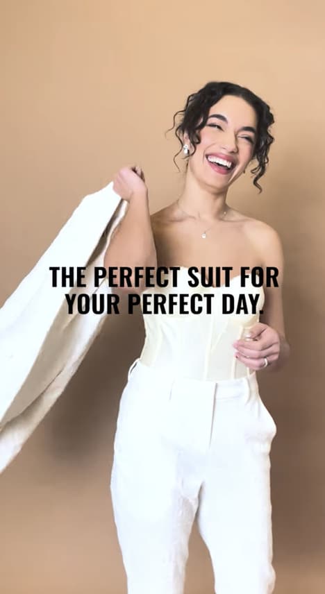 Chic Bridal Suit Collections - David's Bridal and WILDFANG Launch the Intricate Empower Suit (TrendHunter.com)