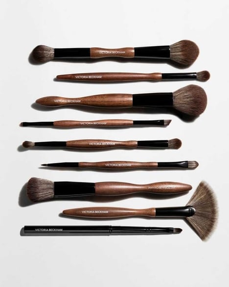 Calligraphic Beauty Brushes - The Victoria Beckham Beauty Brushes Include Ergonomic & Custom Designs (TrendHunter.com)
