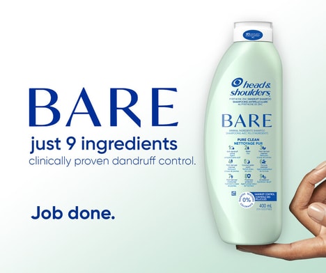 Free-From Dandruff Shampoos - Head & Shoulders Bare Sensitive Scalp Care Has Nine Ingredients (TrendHunter.com)