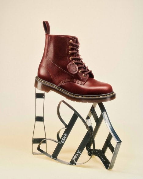 Luxe Burgundy Boots - Dr. Martens Unveils the 'Limited-Edition 1460 Pascal Love Letter Boot' (TrendHunter.com)
